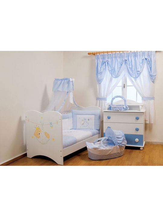 Asterias Bebe Κούνια Πάρης White για Στρώμα 70x140cm