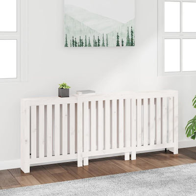 vidaXL White Radiator Cover 210x21x85cm 822587