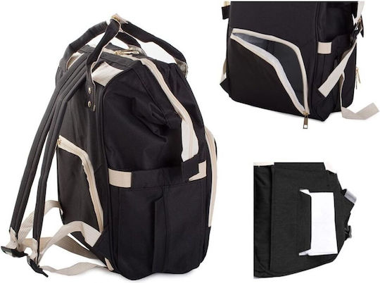 Wickeltasche-Wickelrucksack Black 24x17x38cm.