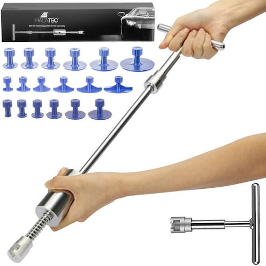 Malatec Car Repair Kit for Dents με 18 Προσαρμογείς Silver 1pcs