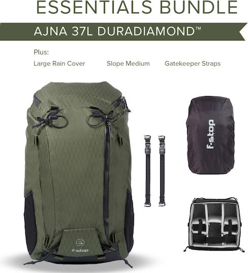 F-Stop AJNA DuraDiamond 37L Travel and Adventure Essentials Backpack Camera Bag Green