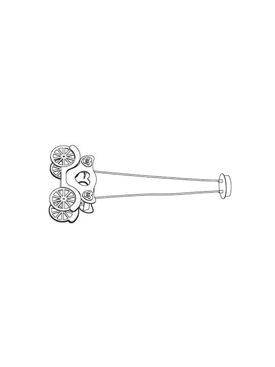Globo Lighting Kids Plastic Single Ceiling Light E27 Carriage Pink 40W 33cm
