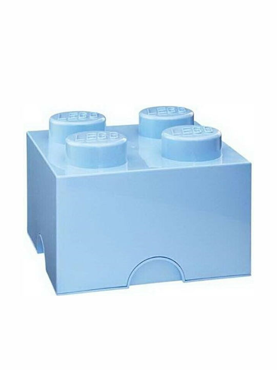 Lego Kids Plastic Toy Storage Box 4-Stud Light Blue 25x25x18cm