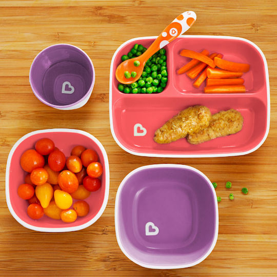 Munchkin Children's Food Plate Splash from Plastic Pink-Purple 2 Pieces