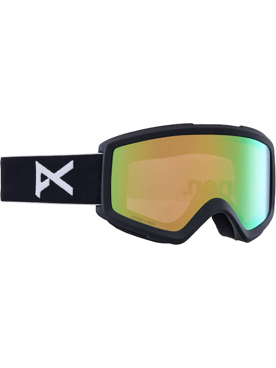 Anon Helix 2.0 Perceive + Bonus Lens Ski & Snowboard Goggles for Adults with Mirror Lens in Green Colour