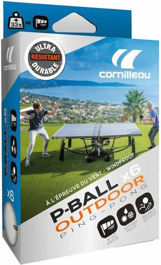 Cornilleau 350800 Μπαλάκια Ping Pong 6τμχ Εξωτερικού Χώρου