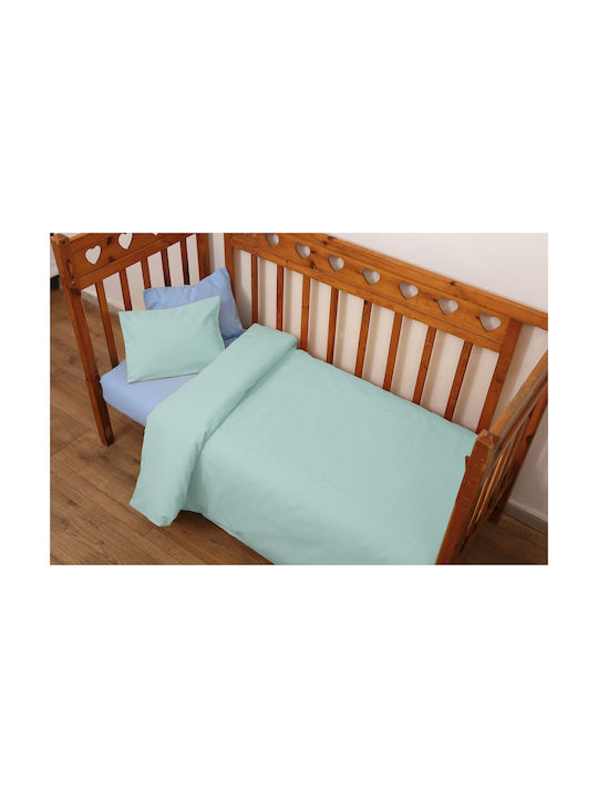 Viopros Set Baby Duvet Cover with Pillowcase Green 120x160cm