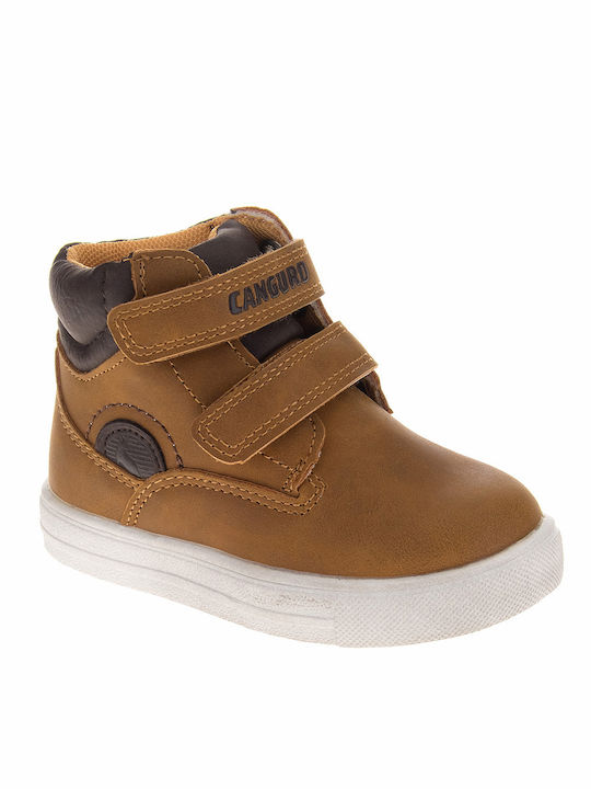 Canguro Kids Sneakers High CG59172 with Scratch Brown