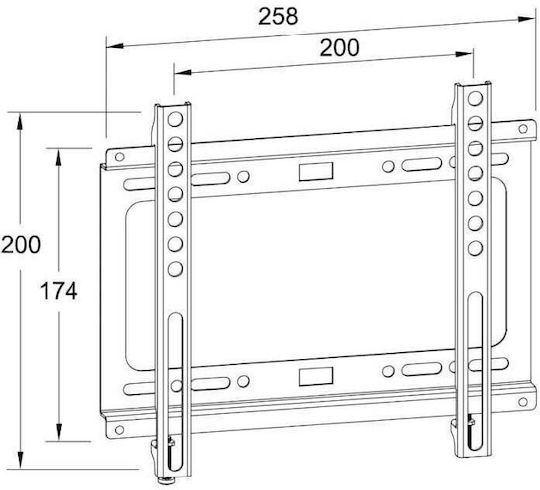 Well FX43 Βάση Τηλεόρασης Τοίχου έως 43" και 27kg