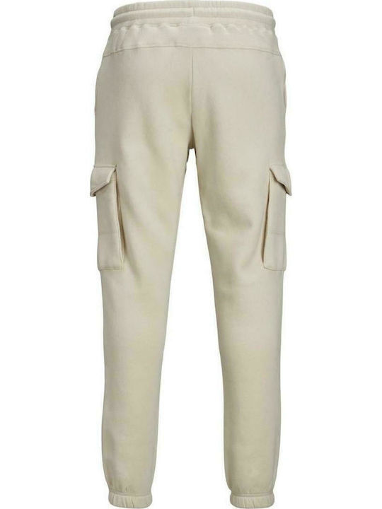 Double Pantaloni de trening cu elastic Ecru