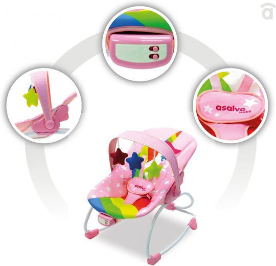 Asalvo Electric Baby Relax Evolutive with Music and Vibration Unicorn Pink for Child up to 9kg