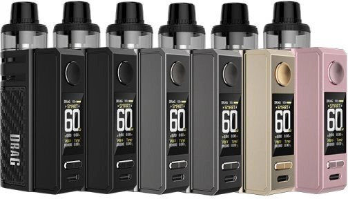 Voopoo Drag E60 Комплект капсули 4.5мл с Вградена Батерия 2550mAh Черно