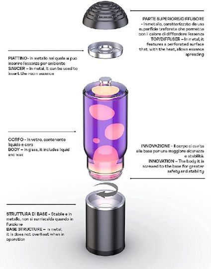 I-Total Decorative Lamp Lava Lamp Purple