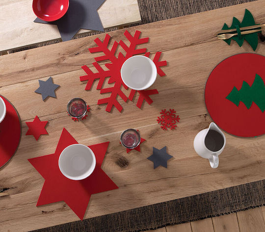 Nef-Nef Homeware Филцови Подложки Звезди 6 Бройки