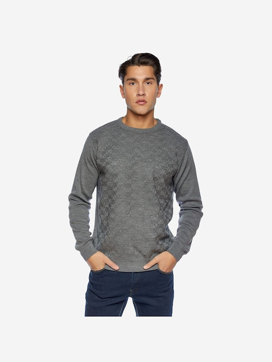 Sogo Men's Long Sleeve Sweater Gray