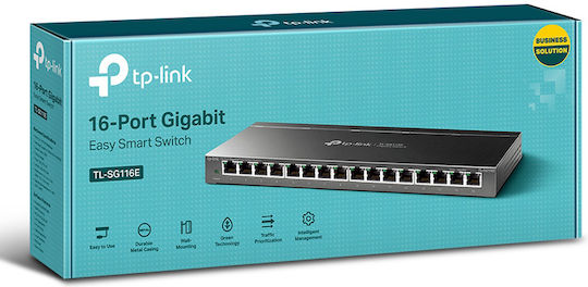 TP-LINK TL-SG116E v1.2 Unmanaged L2 Switch με 16 Θύρες Gigabit (1Gbps) Ethernet