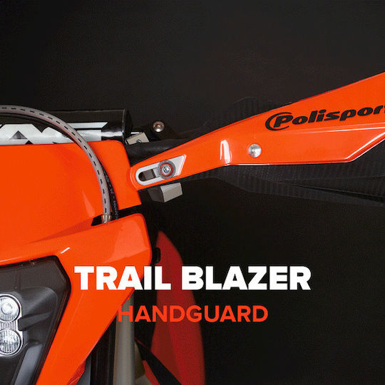 Polisport Motorcycle Protective Hand Guards Trail Blazer in Orange Colour