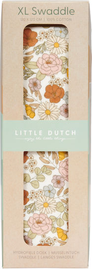 Little Dutch Pătură Pătuț Vintage Little Flowers 120x120 cm Little Dutch Pătură Pătuț Vintage Little Flowers 120x120 cm