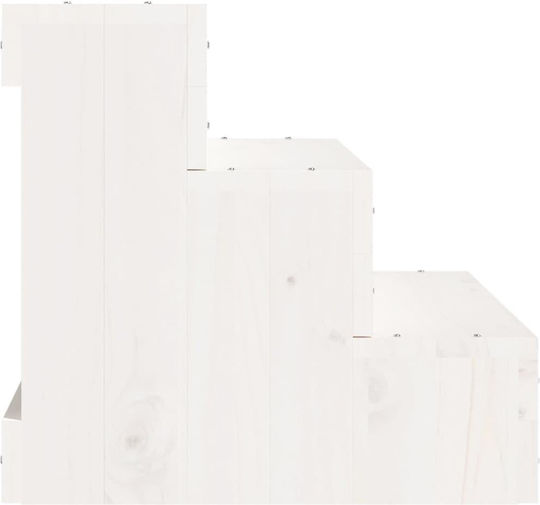 vidaXL Car Steps for Dog 40x37.5x35cm White