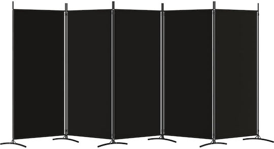 vidaXL Fabric Room Divider with 5 Panels 433x180cm