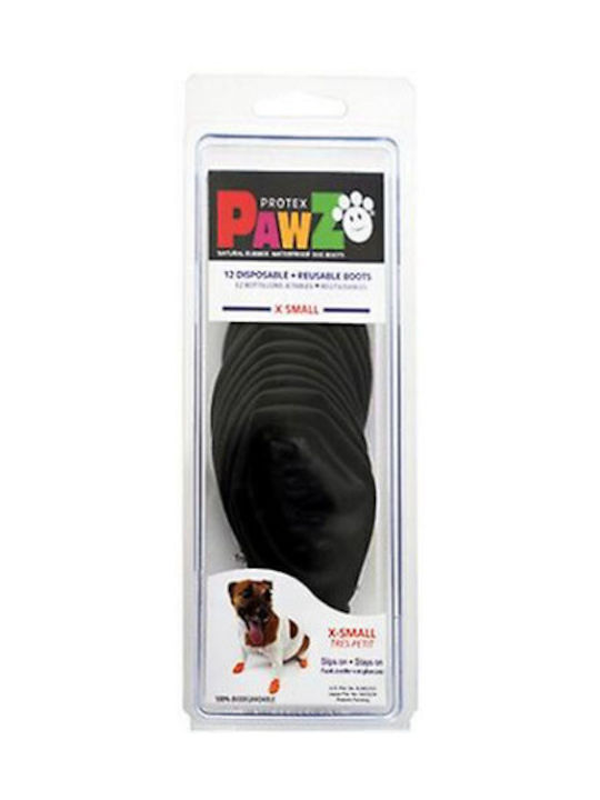 Pawz Pawz Παπούτσια Σκύλου Παπουτσάκια Μαύρα XLarge σε Μαύρο Χρώμα 12τμχ