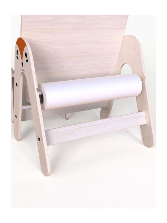 Fox Kids Table and Chairs Set made of Wood Beige Mamatoyz
