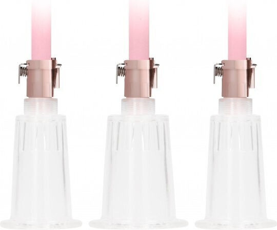 Shots Clitoral & Nipple Pump Set Large Αναρροφητής Θηλών Rose Gold