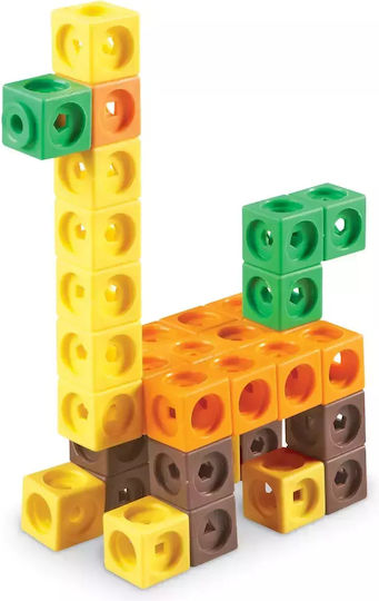 Learning Resources Mathlink Cubes Big Builders STEM Joc Educațional de Cunoștințe pentru 5+ ani Ani