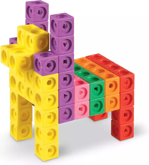 Learning Resources Mathlink Cubes Big Builders STEM Joc Educațional de Cunoștințe pentru 5+ ani Ani