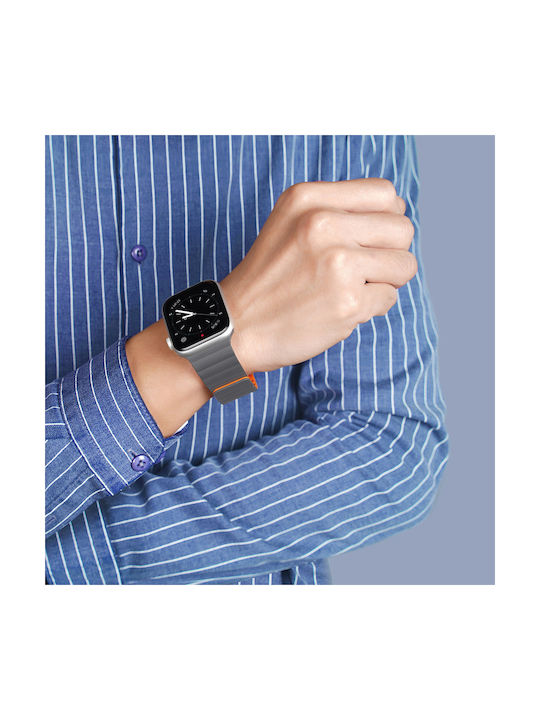Dux Ducis Λουράκι Υφασμάτινο Gray / Orange (Apple Watch Ultra 49mm)