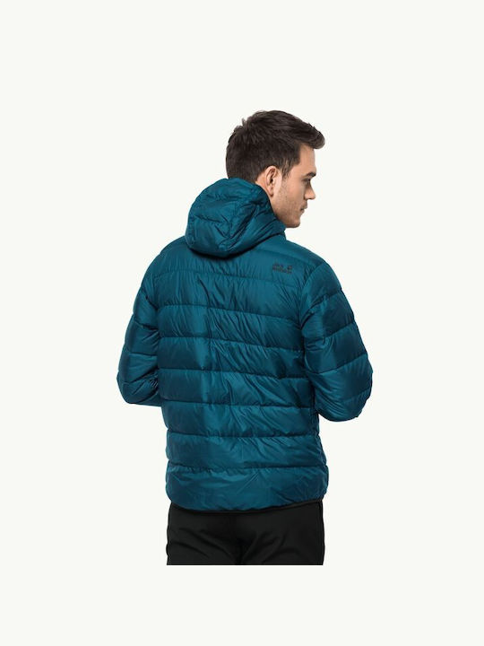 Jack Wolfskin Helium Ανδρικό Χειμωνιάτικο Μπουφάν Bomber Αδιάβροχο και Αντιανεμικό Blue Coral