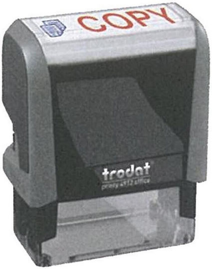 Trodat Printy 4911 Rectangular Self-Inking Cancel Stamp in Greek Language