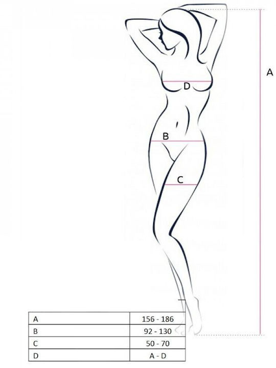 Passion BS054 Bodystocking Sexy Roșu