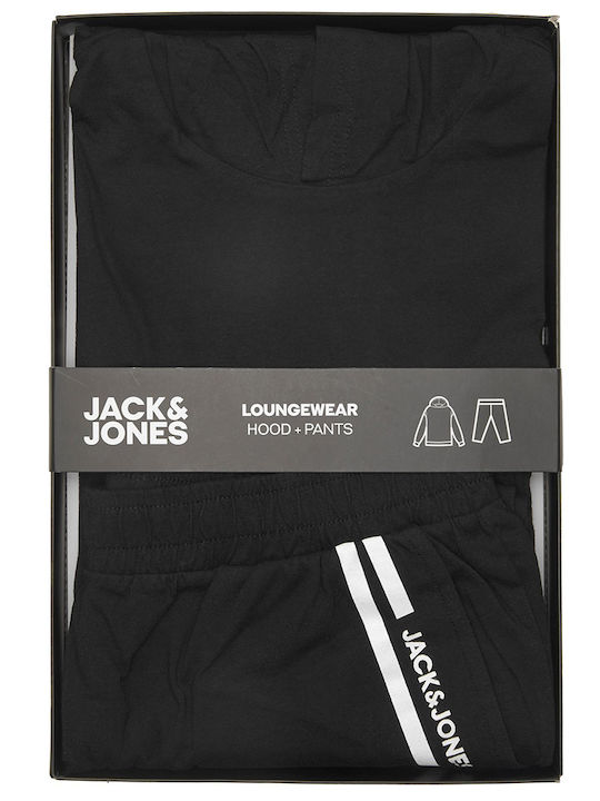 Jack & Jones Зимна Мъжка Пижама Черна