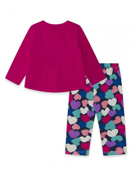 Set of fuchsia bebe blouse with leggings with hearts (22461510)