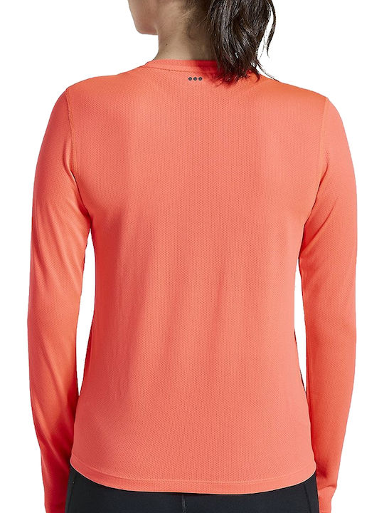 Saucony Women's Athletic Blouse Long Sleeve Orange