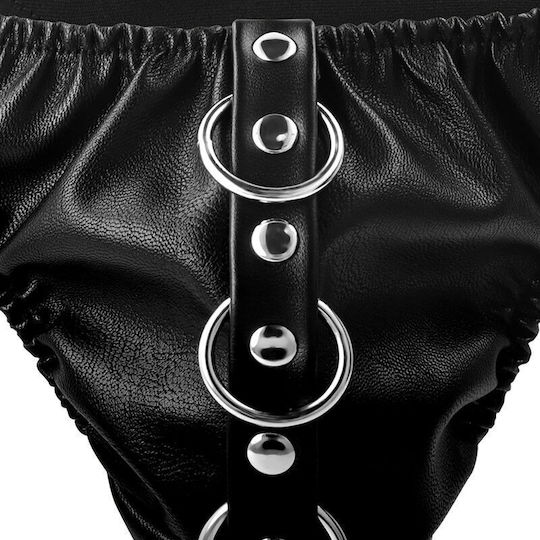 Darkness Darkness Underpants With Leash Herren Sexy Slip Schwarz