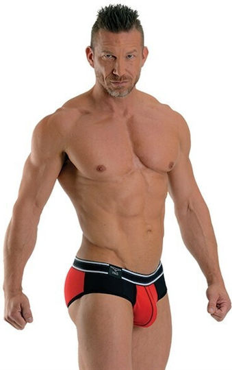 Mister B Urban Bronx Brief Red Black