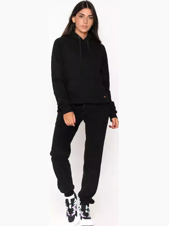 Thalia Women's Sweatshirt Hooded Black