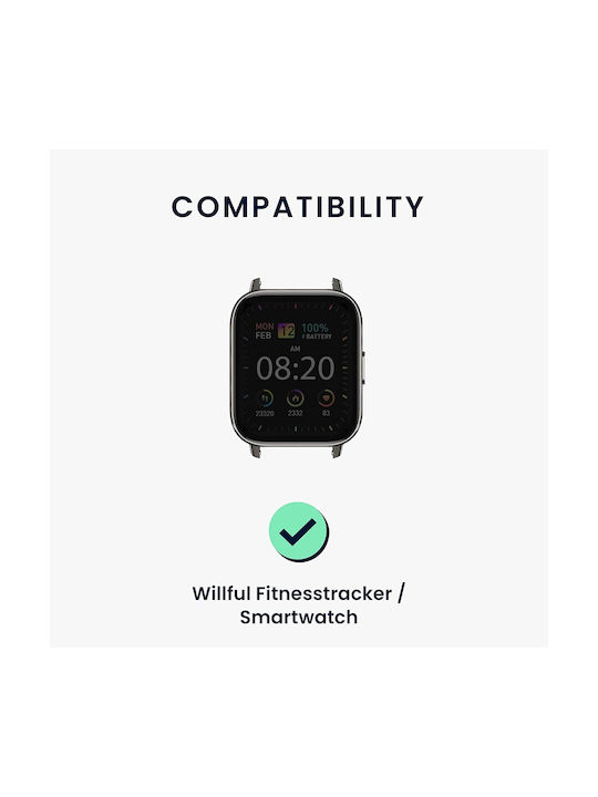 KWmobile Armband Silikon Black / Grey (Willensstarker Fitness-Tracker) 56228.02