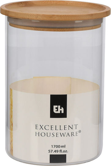 Excellent Houseware Vaza Uz General cu capac ermetic Sticlă Transparent 1700ml Excellent Houseware Vaza Uz General cu capac ermetic Sticlă Transparent 1700ml