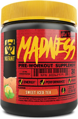 Mutant Madness Pre Workout Supplement 225gr Peach Mango