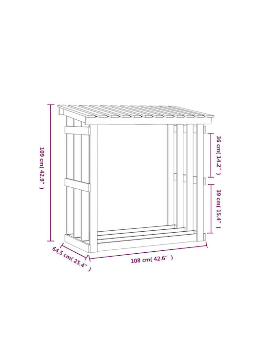 vidaXL Hölzernes Box Holzlagerung 108x64.5x109cm Beige