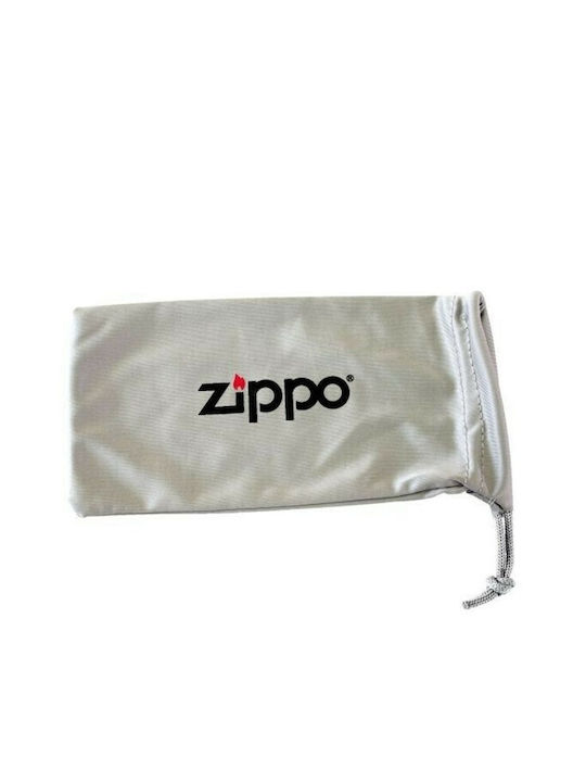Zippo Men's Sunglasses with Black Metal Frame and Black Polarized Lens OB36-10