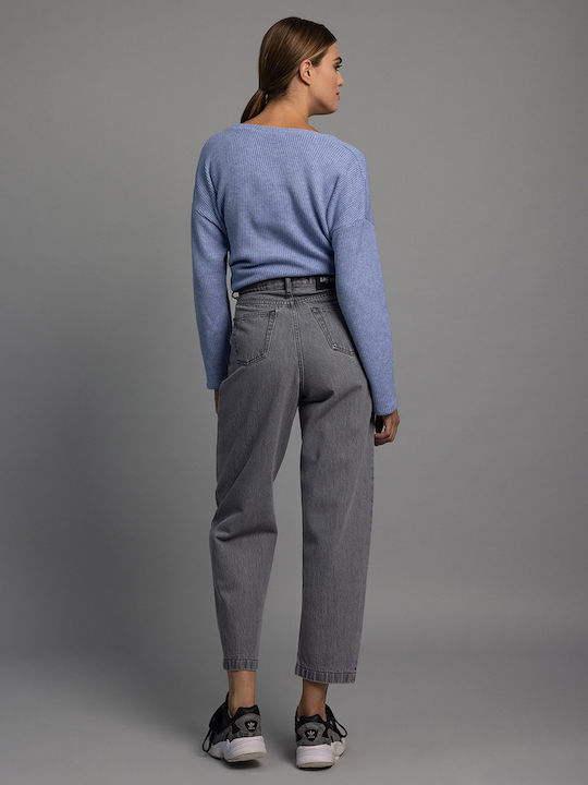 Sac & Co Elia Women's Jean Trousers in Baggy Line Gray