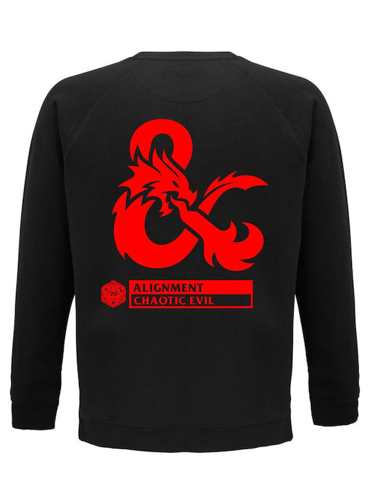 Sweatshirt Unisex Organic " Dungeons And Dragons Game " Black