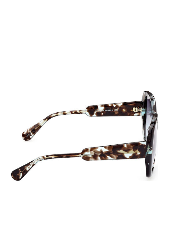Max & Co Women's Sunglasses with Brown Tartaruga Plastic Frame and Gray Gradient Lens MO0048 55P