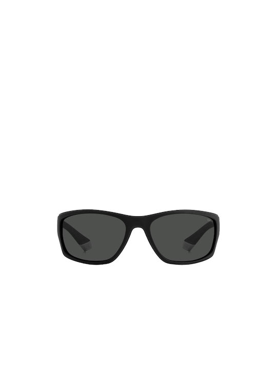 Polaroid Sunglasses with Black Plastic Frame and Gray Polarized Lens PLD2135/S 08A/M9
