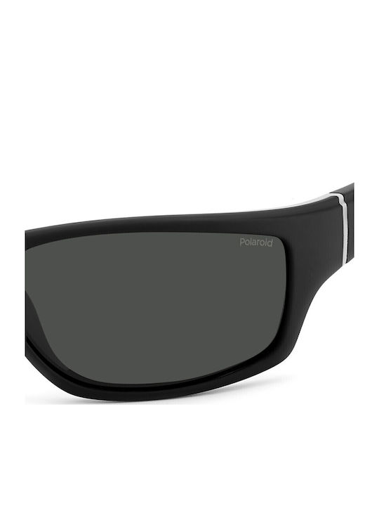 Polaroid Unisex Sunglasses with Black Plastic Frame and Gray Polarized Lens PLD2135/S 08A/M9