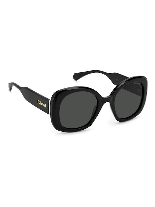 Polaroid Men's Sunglasses with Black Plastic Frame and Gray Polarized Lens PLD6190/S 807/M9